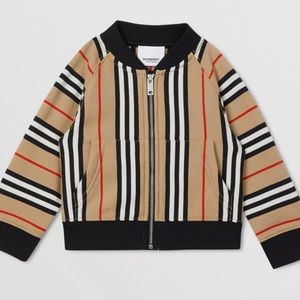 Burberry kids 
Beige Cotton Zip-Up Top